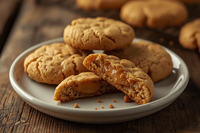 biscoff cookie recipe - soft and chewy cookie butter cookies on plate