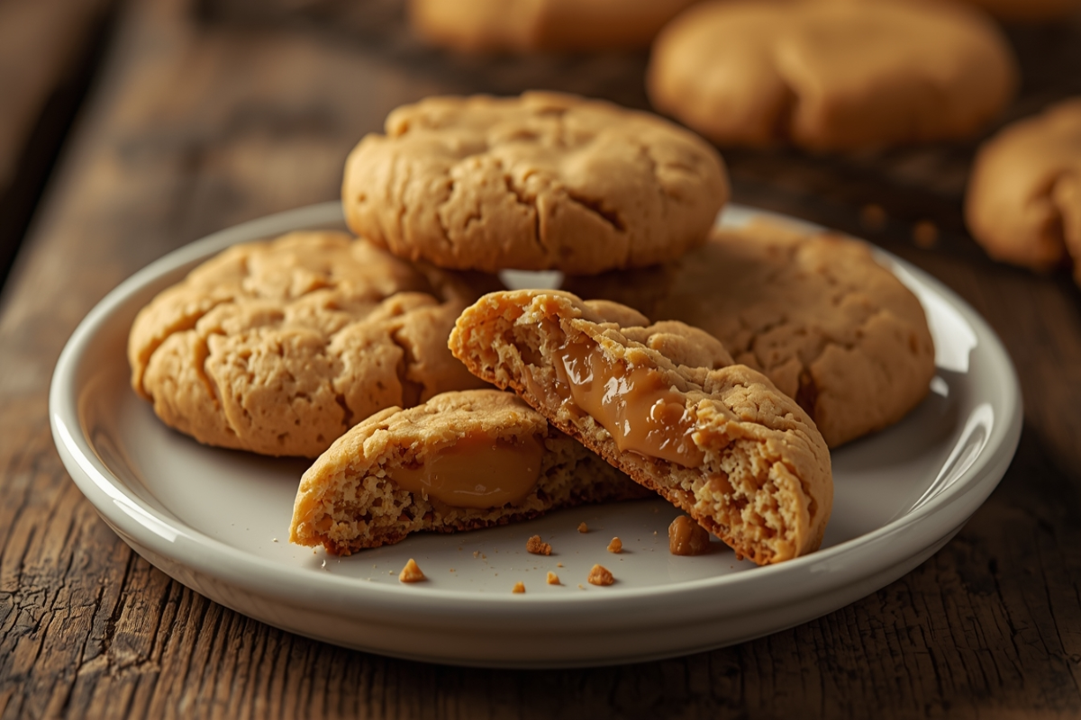 biscoff cookie recipe - soft and chewy cookie butter cookies on plate