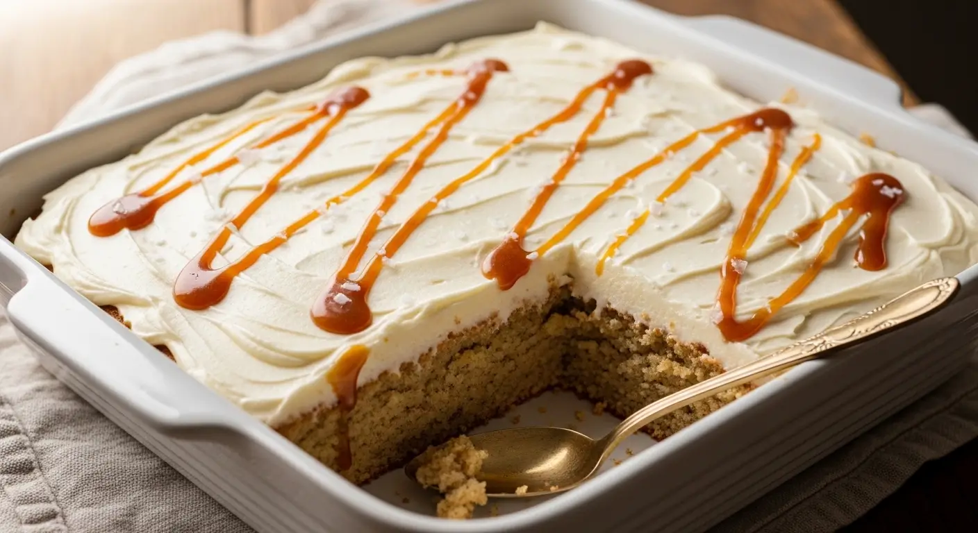 banana cake with cream cheese frosting​